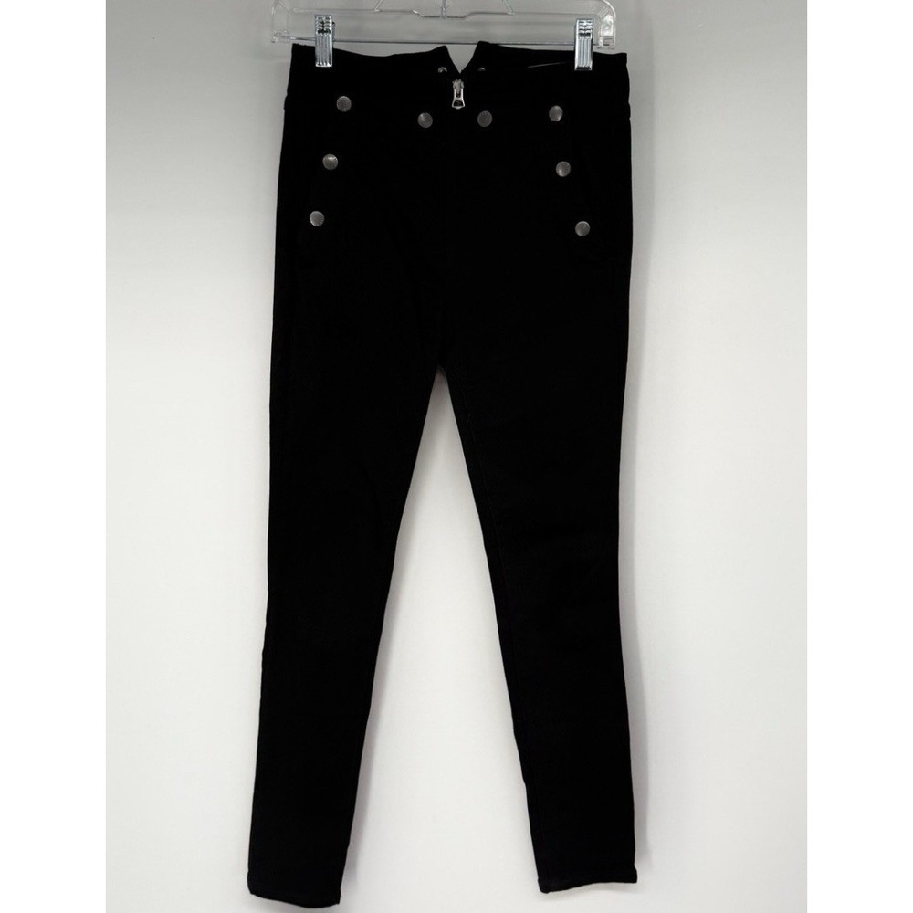 Rag & Bone Women‎ Black Skinny Pants size 27 Stretch Zip Front Snap Closure